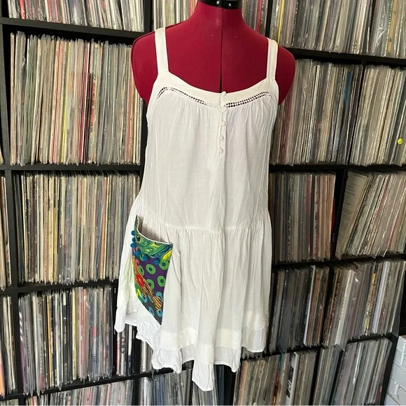 FLUFFHEAD mini dress pocket fishman donuts PHISH upcycled patchwork ⭕️🌈shakedown - Picture 6 of 15